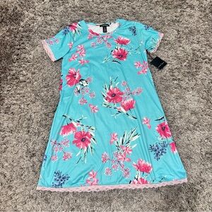 Nanette Lepore Blue Floral Pajama Dress